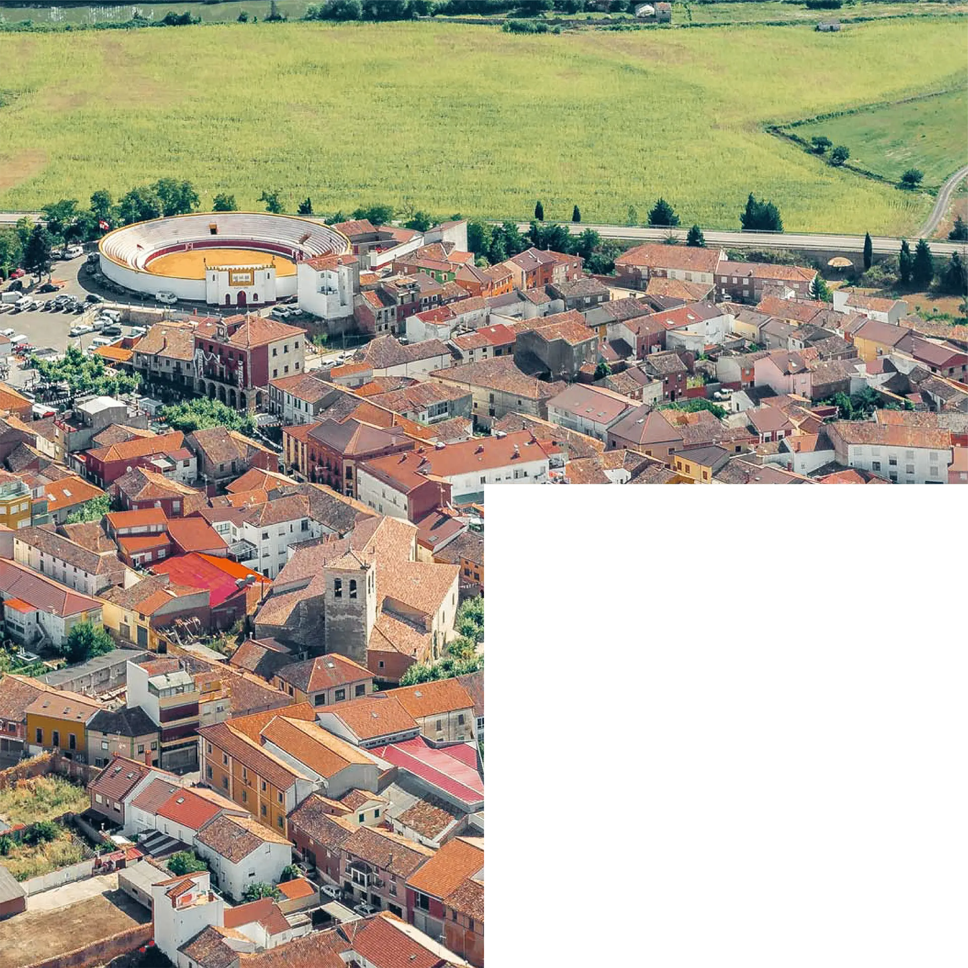 Vista aérea de Herrera de Pisuerga