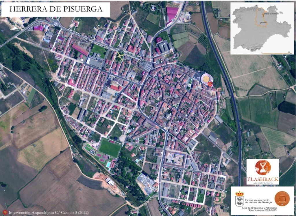 Ubicación Castillo medieval de Herrera de Pisuerga.