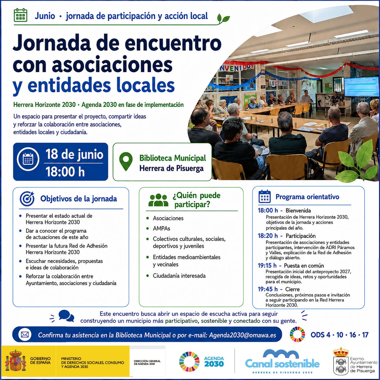 Jornada de participación de entidades y asociaciones 18de junio 2026 Herrera Agenda 2030